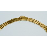 STUNNING "CLEOPATRA" STYLE 14kt GOLD & DIAMOND NECKLACE with ROMAN BRONZE COIN